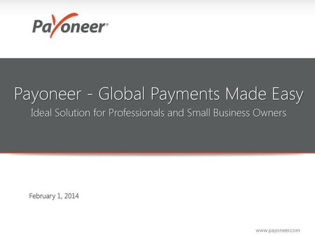 Payoneer - Global Payments Made Easy