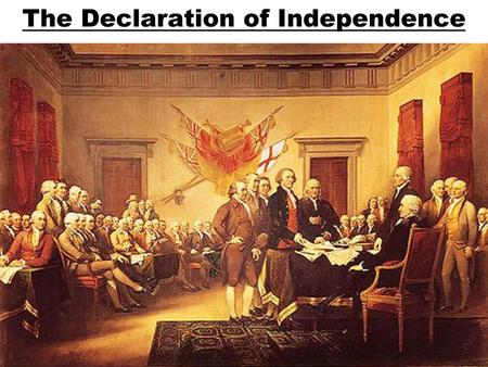 The Declaration of Independence