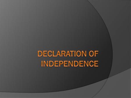 Declaration of Independence