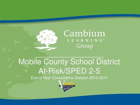 Mobile County School District At-Risk/SPED 2-5