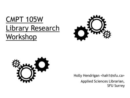 Library Research Workshop