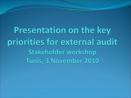 External audit and good financial governance