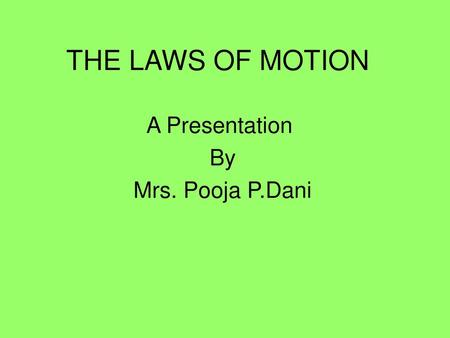 A Presentation By Mrs. Pooja P.Dani