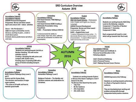 SRD Curriculum Overview Autumn 2016