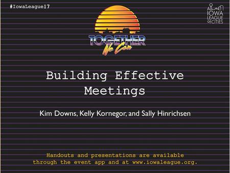 Building Effective Meetings