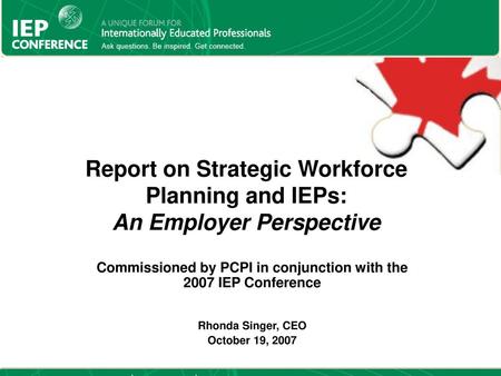 Commissioned by PCPI in conjunction with the 2007 IEP Conference