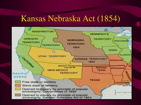 Kansas Nebraska Act (1854).