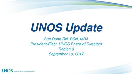 President-Elect, UNOS Board of Directors