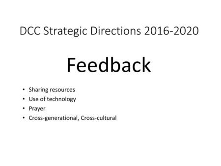 DCC Strategic Directions