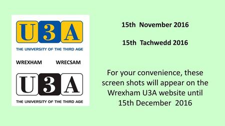 15th  November 2016 15th  Tachwedd 2016 WREXHAM WRECSAM