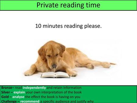 10 minutes reading please.