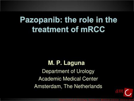 Pazopanib: the role in the treatment of mRCC