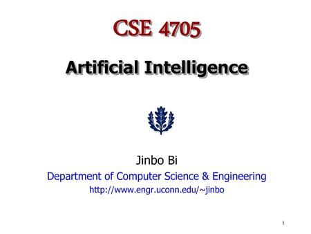 CSE 4705 Artificial Intelligence