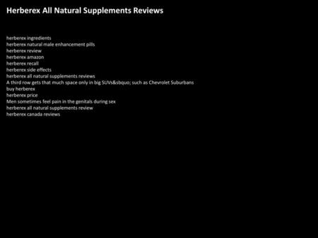 Herberex All Natural Supplements Reviews