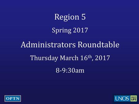 Administrators Roundtable