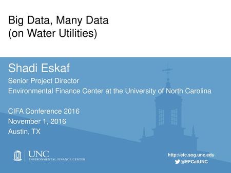 Big Data, Many Data (on Water Utilities)