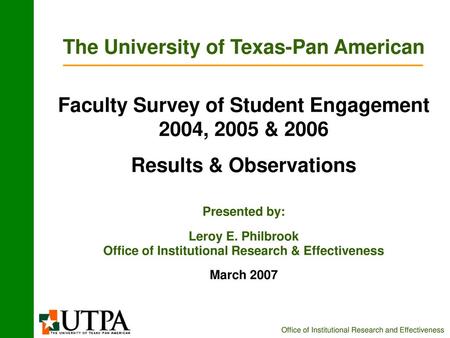 The University of Texas-Pan American