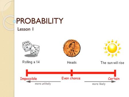 PROBABILITY Lesson 1.