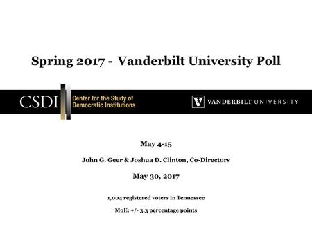 Spring Vanderbilt University Poll