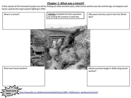 Chapter 1: What was a trench?