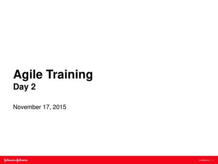 Agile Training Day 2 November 17, 2015.