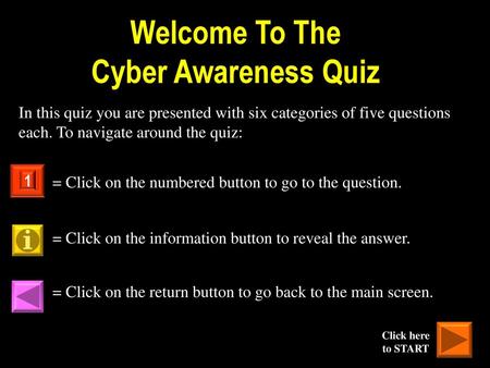 Welcome To The Cyber Awareness Quiz