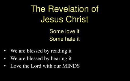 The Revelation of Jesus Christ