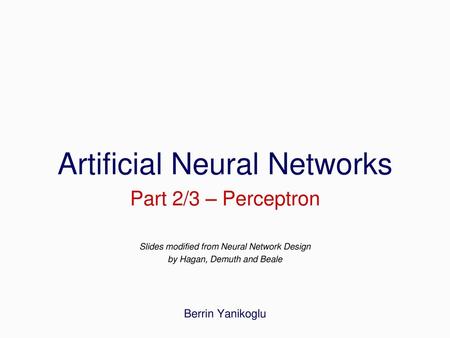 Artificial Neural Networks