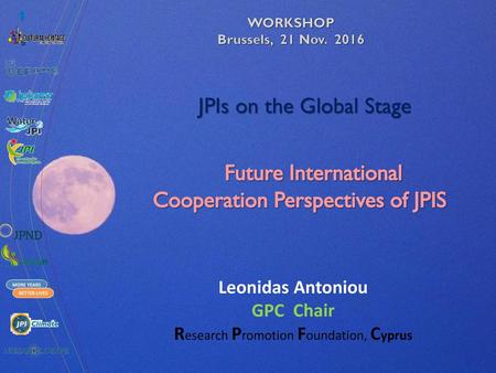 Future International Cooperation Perspectives of JPIS