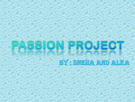 PASSION PROJECT BY : SNEHA AND ALKA Glowing neon text with reflection