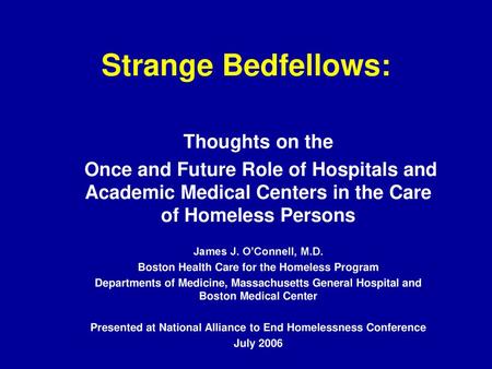 Strange Bedfellows: Thoughts on the