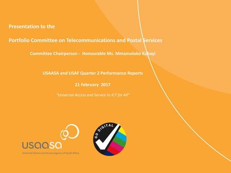 Portfolio Committee on Telecommunications and Postal Services