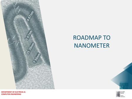 ROADMAP TO NANOMETER.