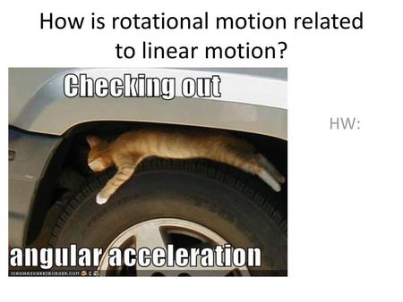 How is rotational motion related to linear motion?