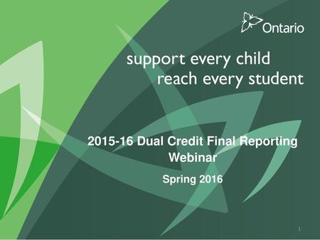 Dual Credit Final Reporting Webinar