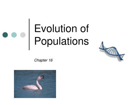 Evolution of Populations