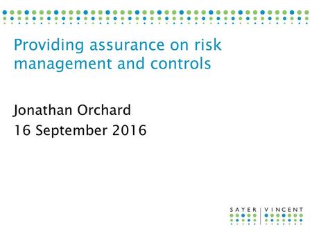 Providing assurance on risk management and controls