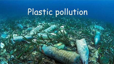 Plastic pollution.