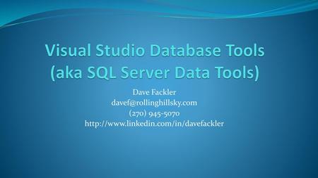 Visual Studio Database Tools (aka SQL Server Data Tools)