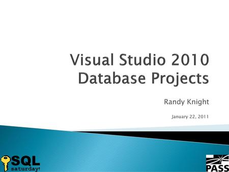 Visual Studio 2010 Database Projects