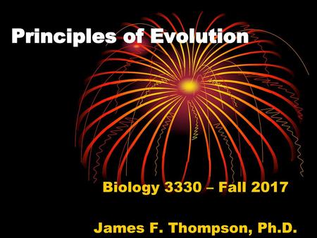 Principles of Evolution