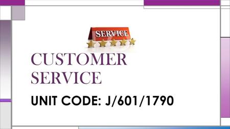 CUSTOMER SERVICE UNIT CODE: J/601/1790.