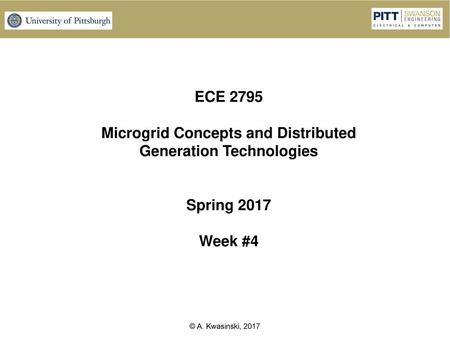 Microgrid Concepts and Distributed Generation Technologies