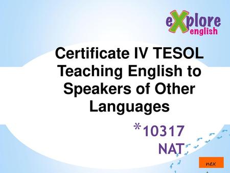 Teaching English to Speakers of Other Languages