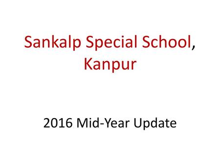 Sankalp Special School, Kanpur