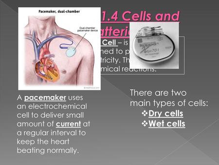 Section 1.4 Cells and Batteries