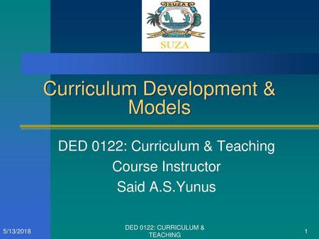 Curriculum Development & Models