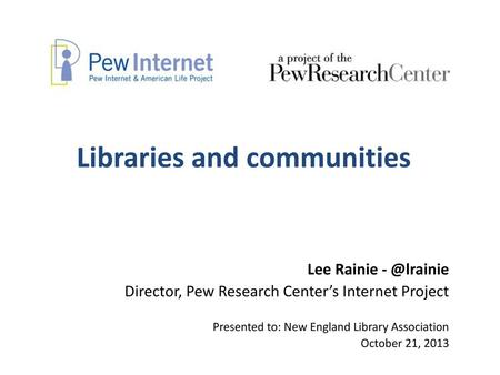 Libraries and communities