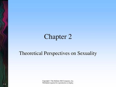 Theoretical Perspectives on Sexuality