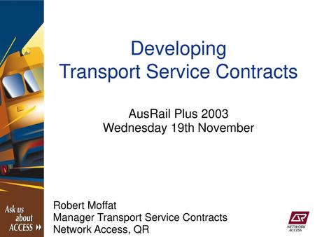 Developing Transport Service Contracts